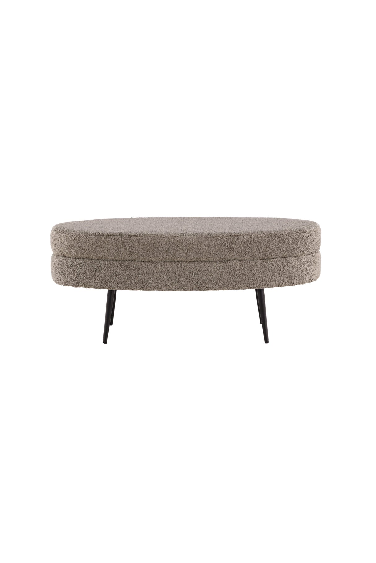 Otto Ottoman - greige/Polyester - Teddy - Ottomane / Poufs - ALVAHOME