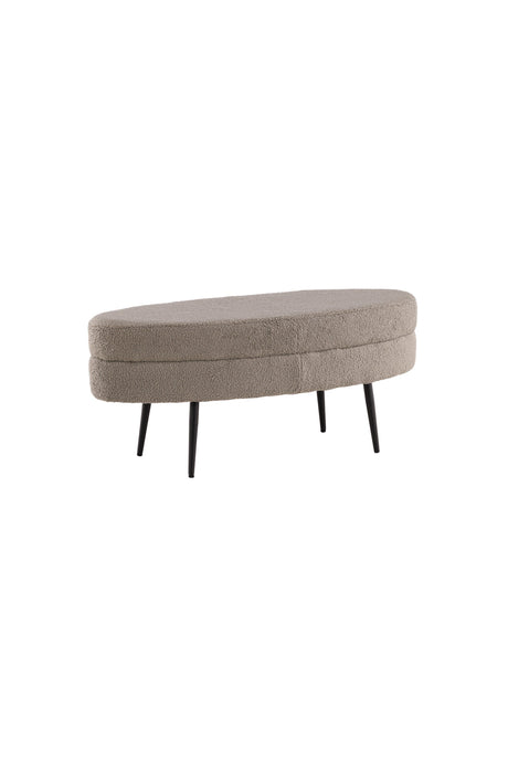 Otto Ottoman - greige/Polyester - Teddy - Ottomane / Poufs - ALVAHOME