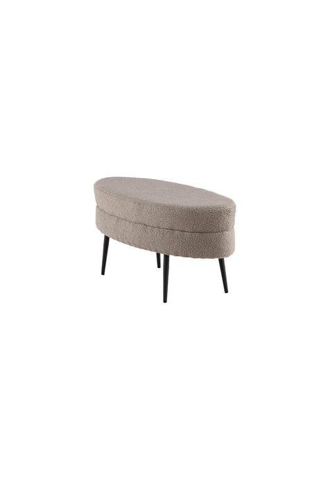 Otto Ottoman - greige/Polyester - Teddy - Ottomane / Poufs - ALVAHOME