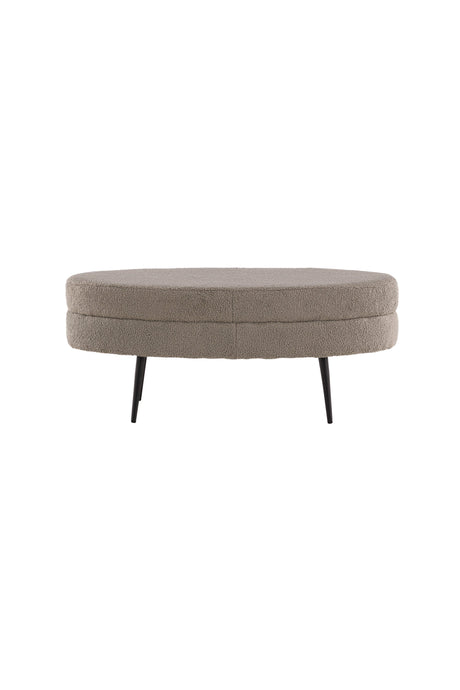 Otto Ottoman - greige/Polyester - Teddy - Ottomane / Poufs - ALVAHOME