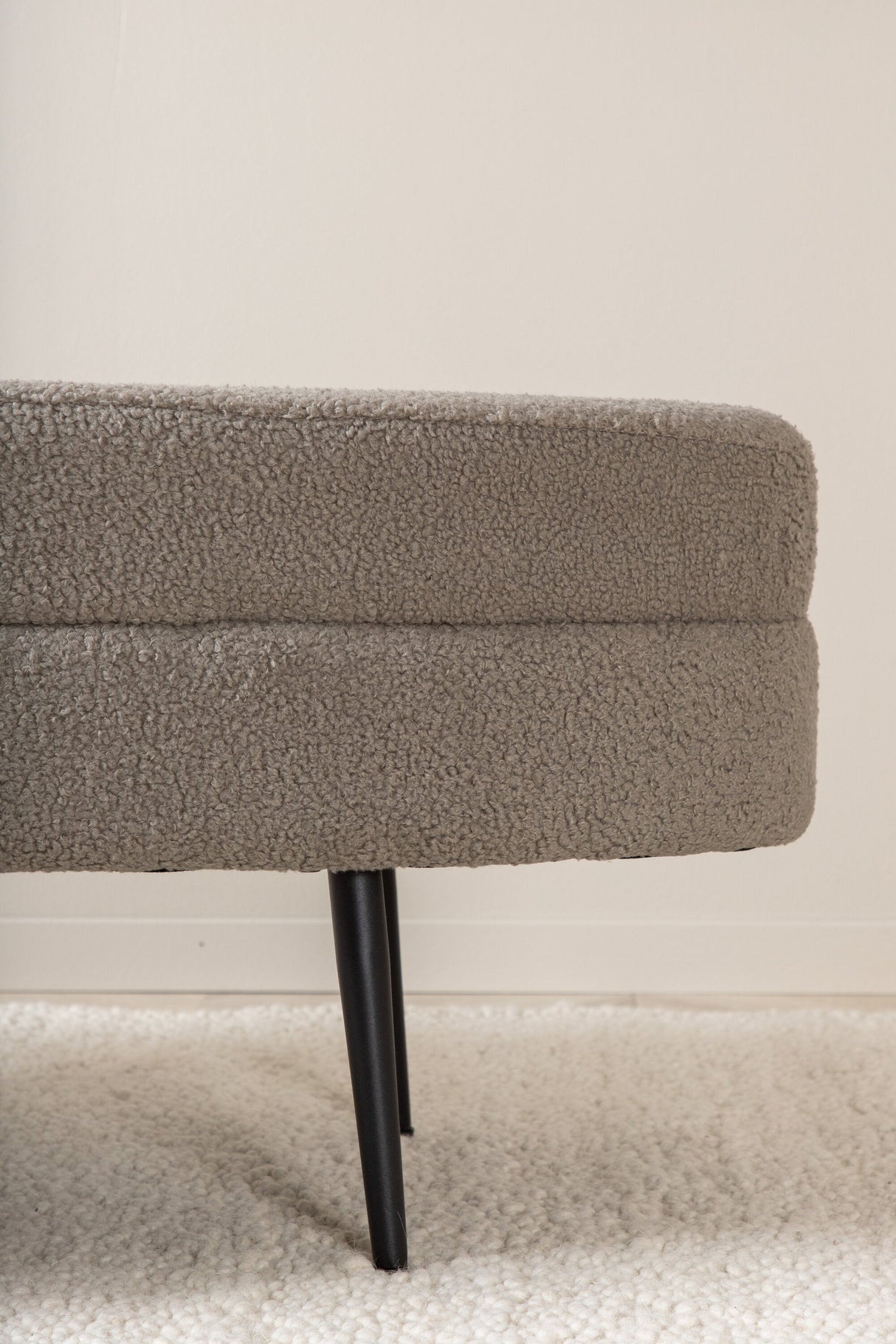 Otto Ottoman - greige/Polyester - Teddy - Ottomane / Poufs - ALVAHOME