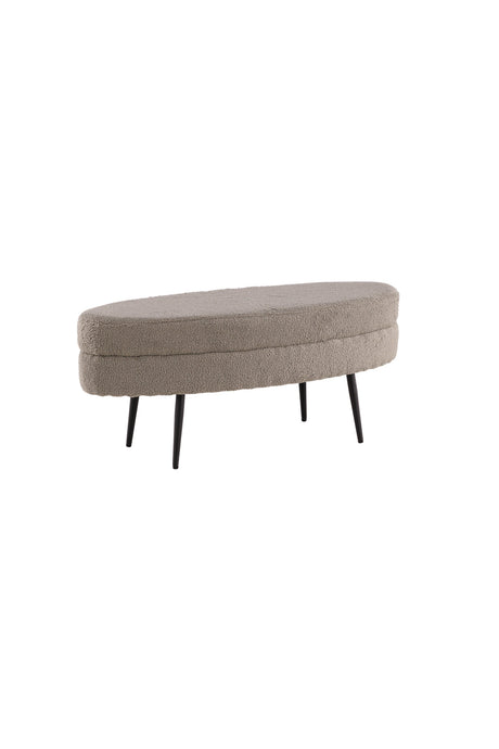 Otto Ottoman - greige/Polyester - Teddy - Ottomane / Poufs - ALVAHOME