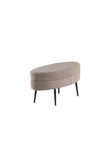Otto Ottoman - greige/Polyester - Teddy - Ottomane / Poufs - ALVAHOME