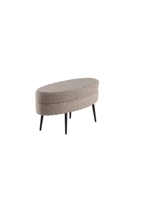 Otto Ottoman - greige/Polyester - Teddy - Ottomane / Poufs - ALVAHOME
