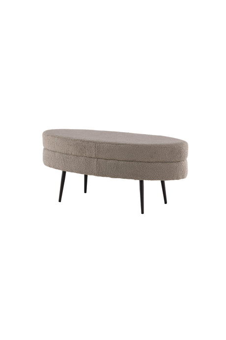 Otto Ottoman - greige/Polyester - Teddy - Ottomane / Poufs - ALVAHOME