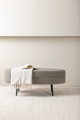 Otto Ottoman - greige/Polyester - Teddy - Ottomane / Poufs - ALVAHOME