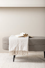 Otto Ottoman - greige/Polyester - Teddy - Ottomane / Poufs - ALVAHOME
