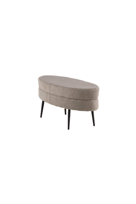 Otto Ottoman - greige/Polyester - Teddy - Ottomane / Poufs - ALVAHOME
