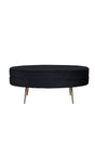 Otto Ottoman - schwarz/Polyester - Samt - Ottomane / Poufs - ALVAHOME