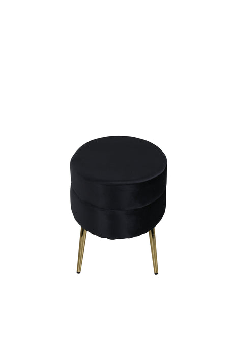 Otto Ottoman - schwarz/Polyester - Samt - Ottomane / Poufs - ALVAHOME