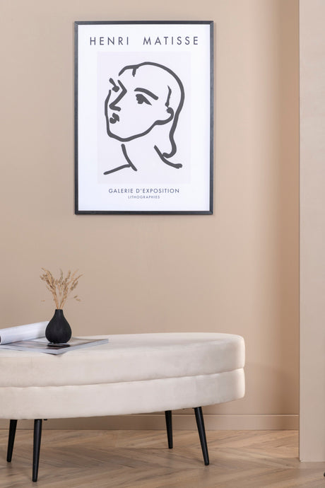 Otto Ottoman - weiß/Polyester - Samt - Ottomane / Poufs - ALVAHOME