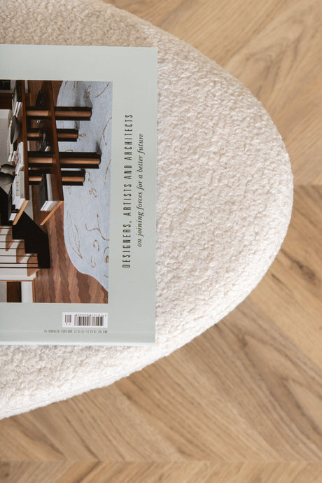 Otto Ottoman - weiß/Polyester - Teddy - Ottomane / Poufs - ALVAHOME