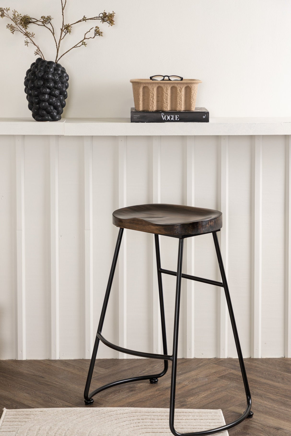 Ozark Barhocker - schwarz/Stahl - Barhocker - ALVAHOME