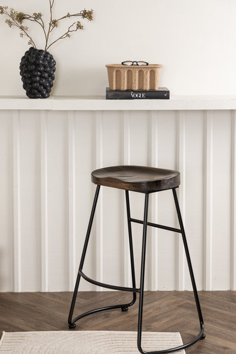 Ozark Barhocker - schwarz/Stahl - Barhocker - ALVAHOME