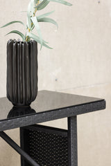 Padova Outdoor - Beistelltisch - schwarz/Weidengeflecht - Outdoor - Beistelltische - ALVAHOME
