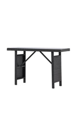 Padova Outdoor - Beistelltisch - schwarz/Weidengeflecht - Outdoor - Beistelltische - ALVAHOME