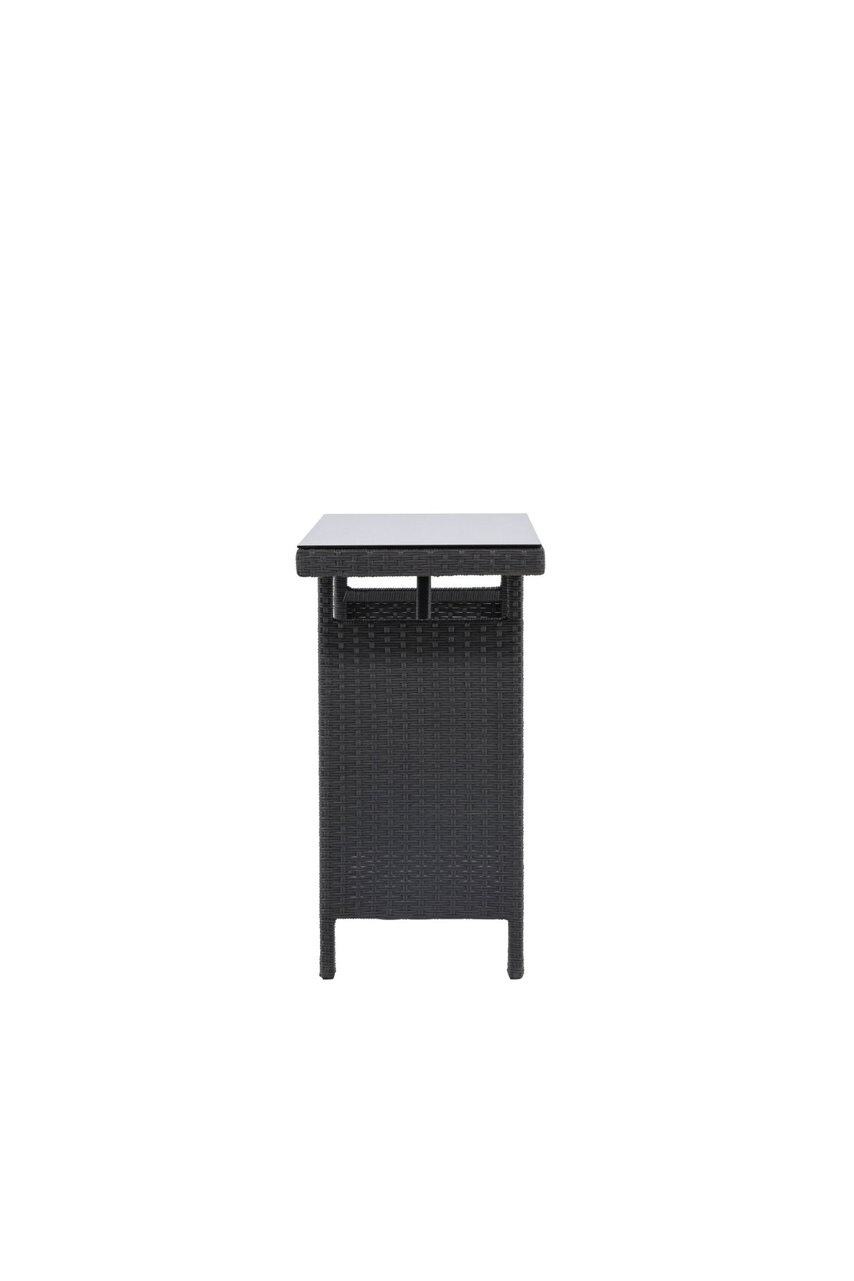Padova Outdoor - Beistelltisch - schwarz/Weidengeflecht - Outdoor - Beistelltische - ALVAHOME