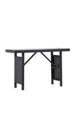 Padova Outdoor - Beistelltisch - schwarz/Weidengeflecht - Outdoor - Beistelltische - ALVAHOME
