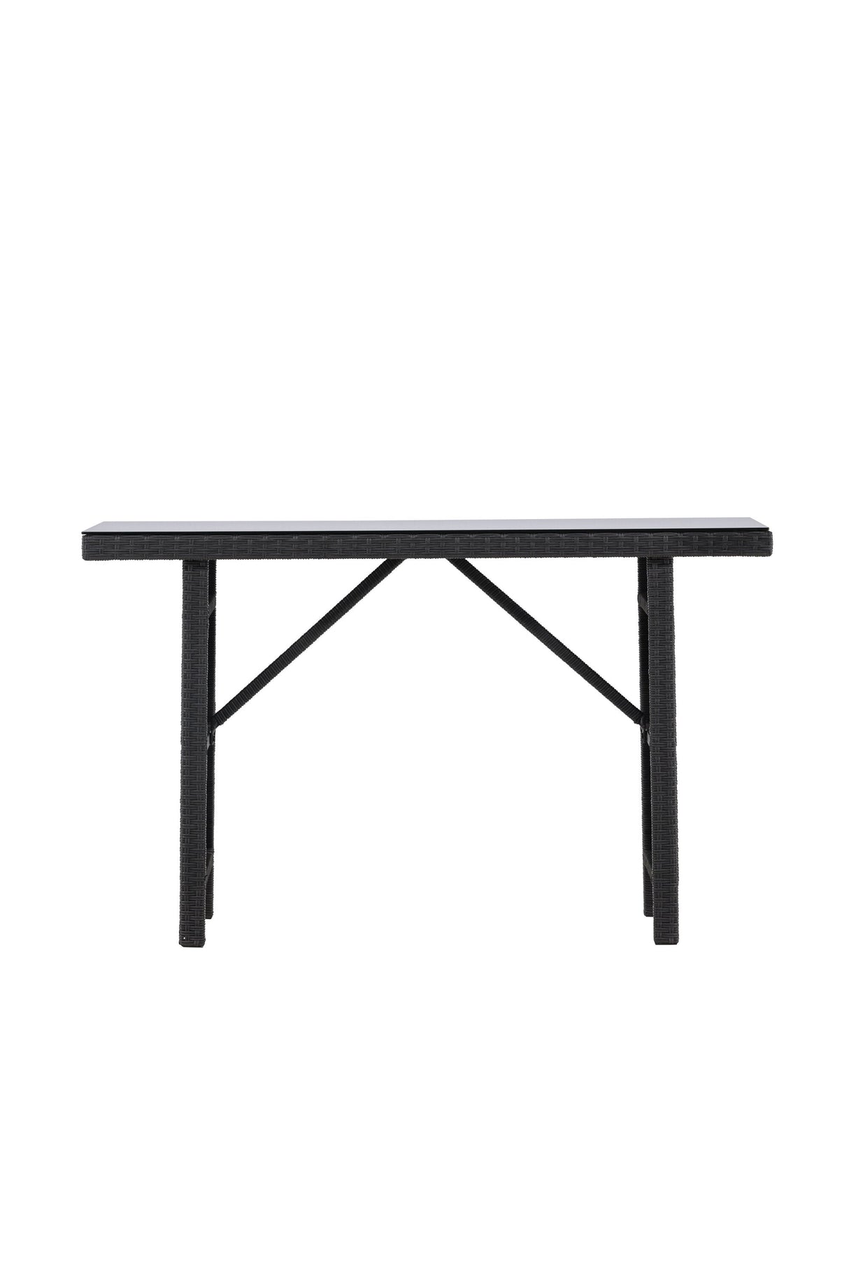 Padova Outdoor - Beistelltisch - schwarz/Weidengeflecht - Outdoor - Beistelltische - ALVAHOME