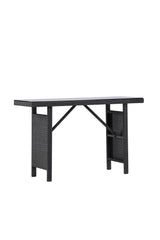 Padova Outdoor - Beistelltisch - schwarz/Weidengeflecht - Outdoor - Beistelltische - ALVAHOME
