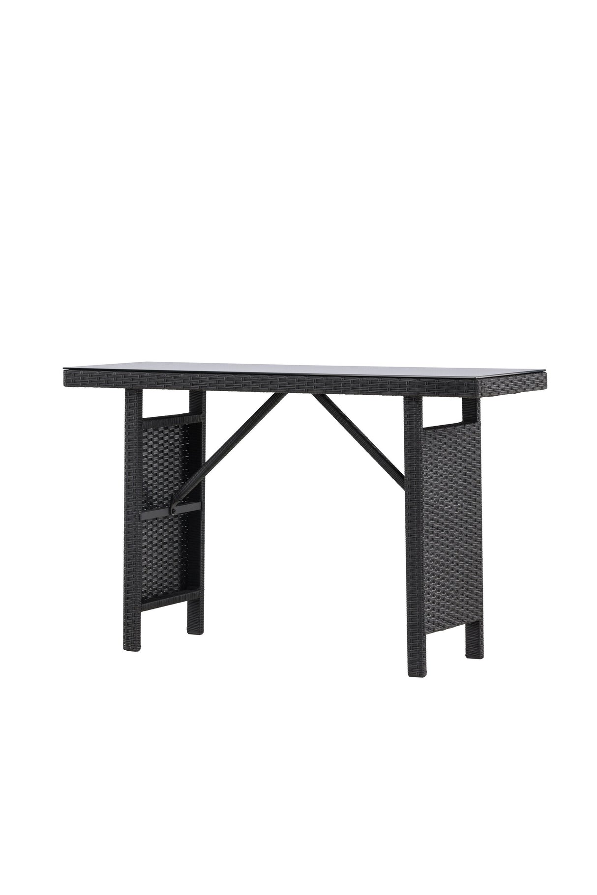 Padova Outdoor - Beistelltisch - schwarz/Weidengeflecht - Outdoor - Beistelltische - ALVAHOME