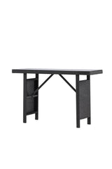Padova Outdoor - Beistelltisch - schwarz/Weidengeflecht - Outdoor - Beistelltische - ALVAHOME