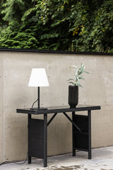 Padova Outdoor - Beistelltisch - schwarz/Weidengeflecht - Outdoor - Beistelltische - ALVAHOME