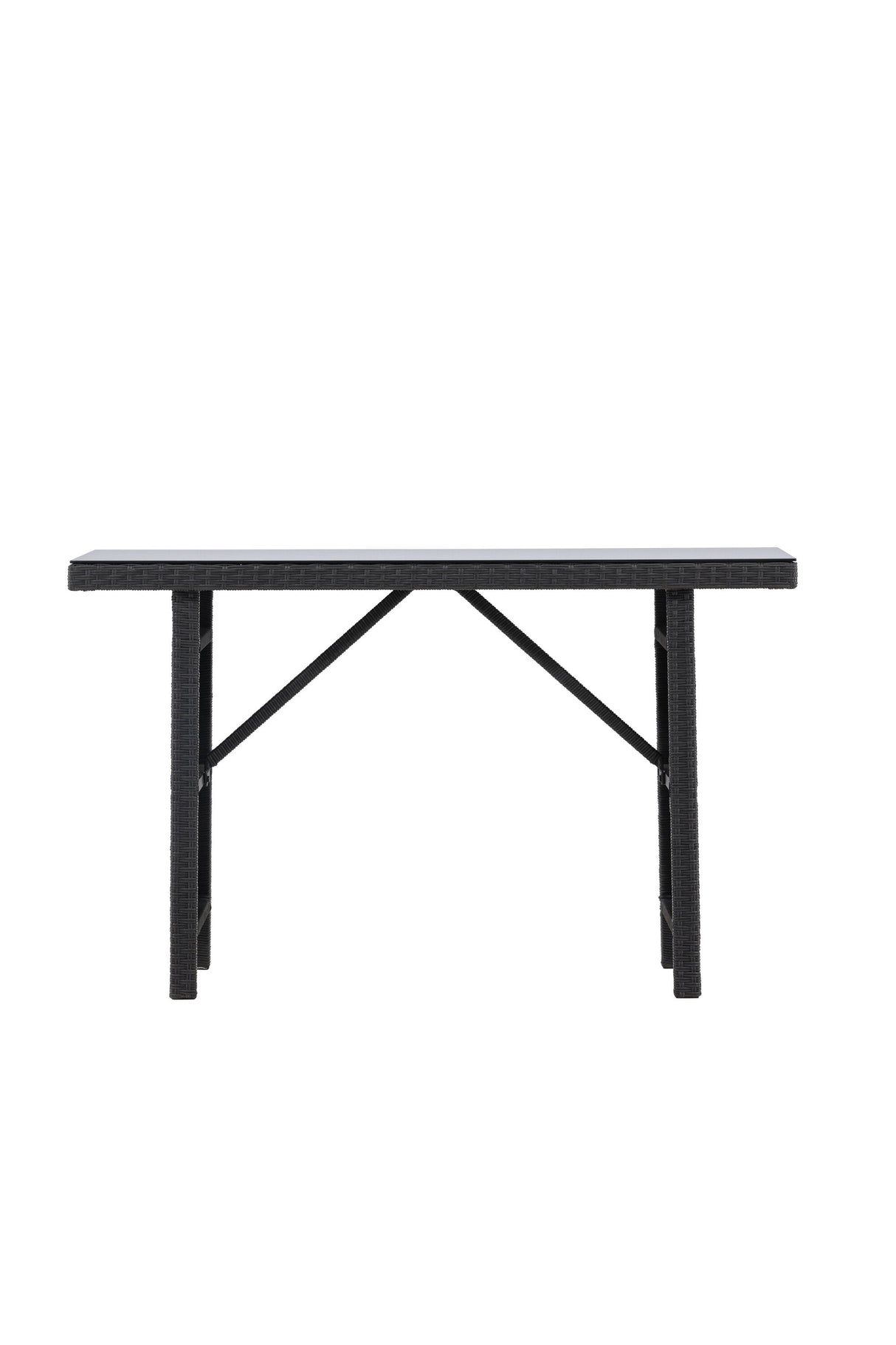 Padova Outdoor - Beistelltisch - schwarz/Weidengeflecht - Outdoor - Beistelltische - ALVAHOME