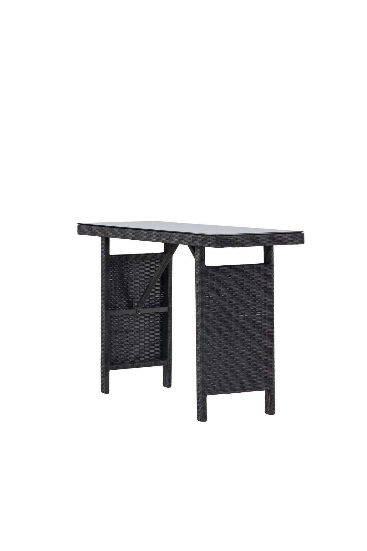 Padova Outdoor - Beistelltisch - schwarz/Weidengeflecht - Outdoor - Beistelltische - ALVAHOME