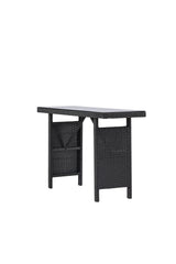 Padova Outdoor - Beistelltisch - schwarz/Weidengeflecht - Outdoor - Beistelltische - ALVAHOME