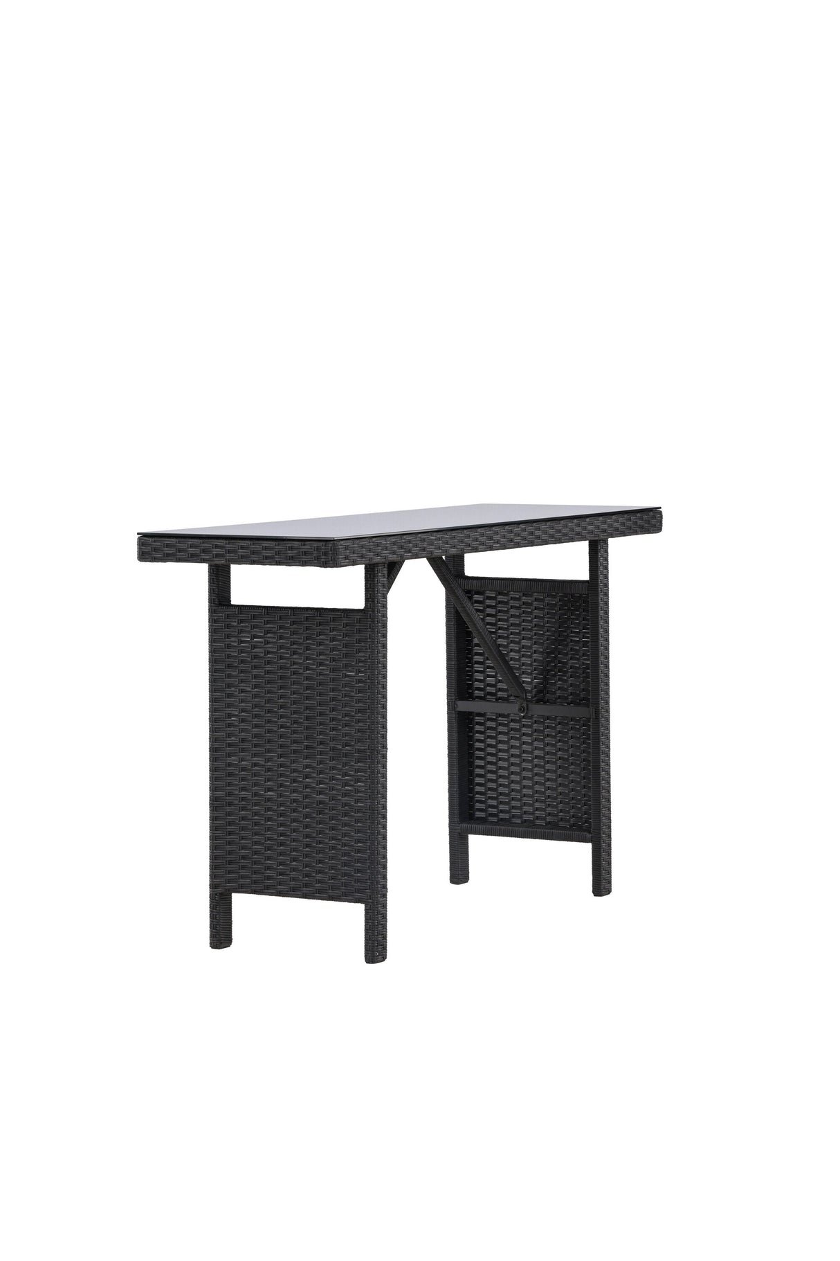 Padova Outdoor - Beistelltisch - schwarz/Weidengeflecht - Outdoor - Beistelltische - ALVAHOME