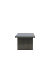Padova Outdoor - Esstisch rechteckig - grau/Weidengeflecht - Outdoor - Esstische (rechteckig) - ALVAHOME