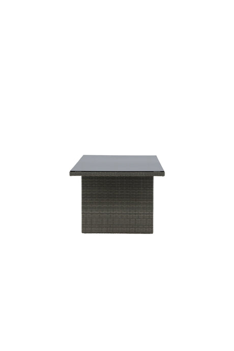 Padova Outdoor - Esstisch rechteckig - grau/Weidengeflecht - Outdoor - Esstische (rechteckig) - ALVAHOME