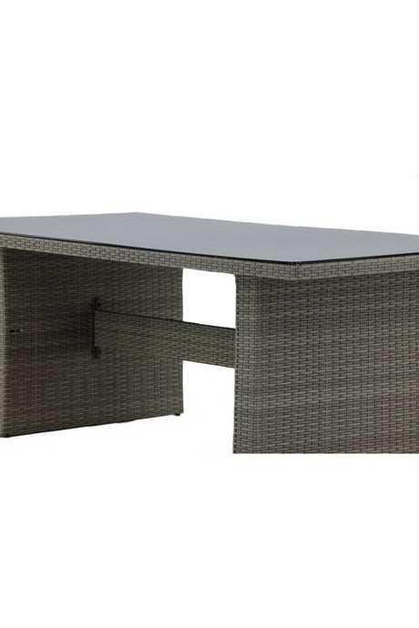 Padova Outdoor - Esstisch rechteckig - grau/Weidengeflecht - Outdoor - Esstische (rechteckig) - ALVAHOME