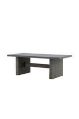 Padova Outdoor - Esstisch rechteckig - grau/Weidengeflecht - Outdoor - Esstische (rechteckig) - ALVAHOME