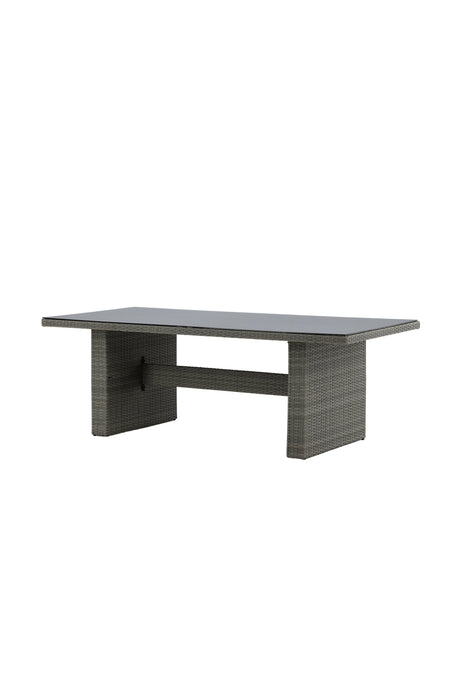 Padova Outdoor - Esstisch rechteckig - grau/Weidengeflecht - Outdoor - Esstische (rechteckig) - ALVAHOME
