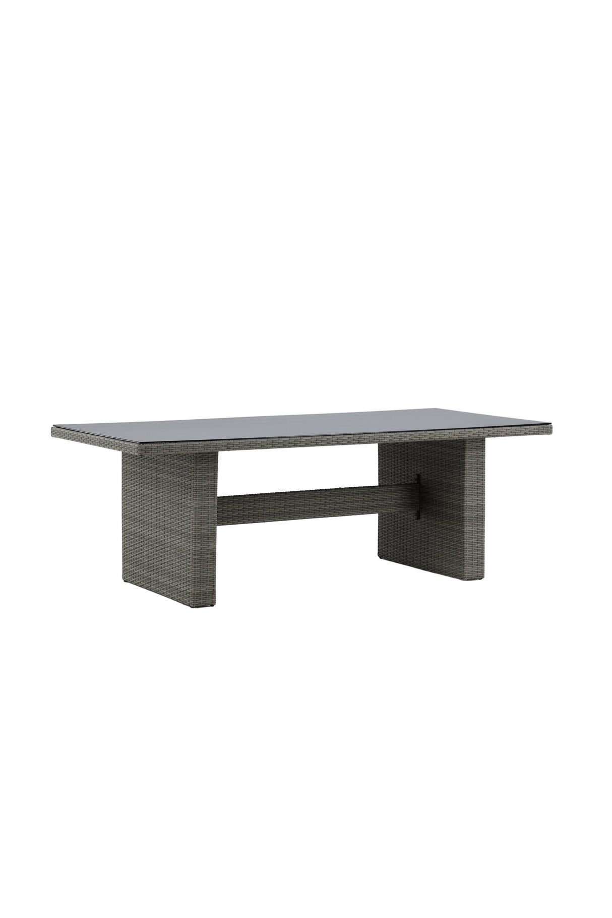 Padova Outdoor - Esstisch rechteckig - grau/Weidengeflecht - Outdoor - Esstische (rechteckig) - ALVAHOME