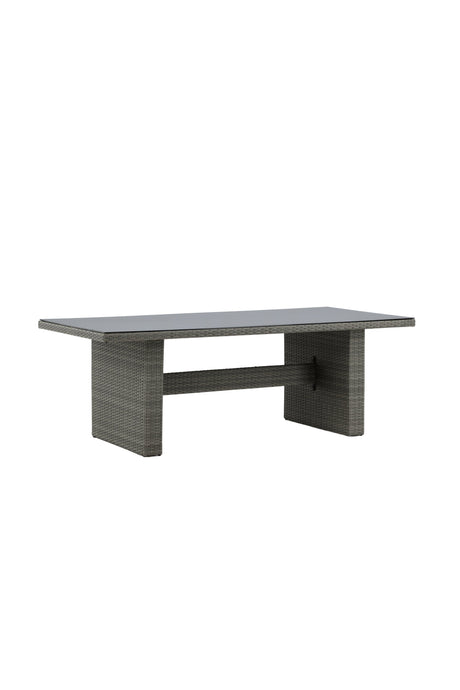 Padova Outdoor - Esstisch rechteckig - grau/Weidengeflecht - Outdoor - Esstische (rechteckig) - ALVAHOME