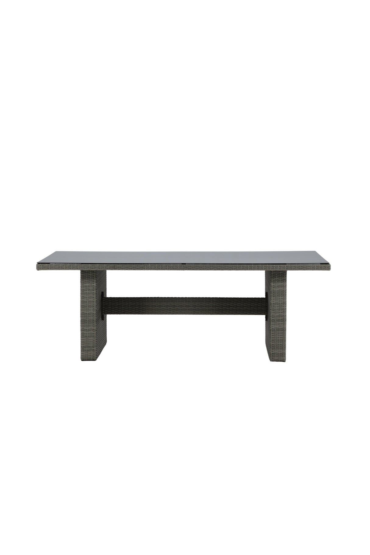 Padova Outdoor - Esstisch rechteckig - grau/Weidengeflecht - Outdoor - Esstische (rechteckig) - ALVAHOME