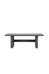 Padova Outdoor - Esstisch rechteckig - grau/Weidengeflecht - Outdoor - Esstische (rechteckig) - ALVAHOME