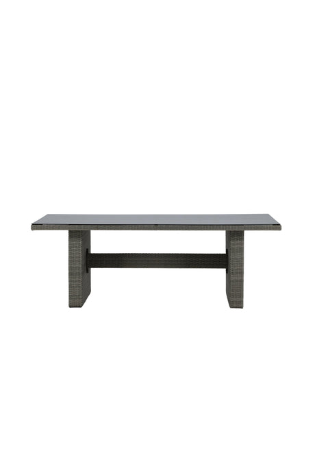 Padova Outdoor - Esstisch rechteckig - grau/Weidengeflecht - Outdoor - Esstische (rechteckig) - ALVAHOME