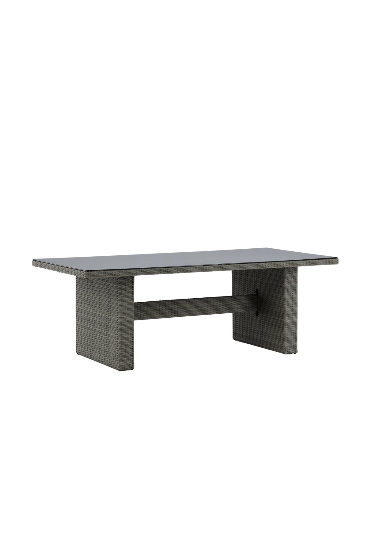 Padova Outdoor - Esstisch rechteckig - grau/Weidengeflecht - Outdoor - Esstische (rechteckig) - ALVAHOME