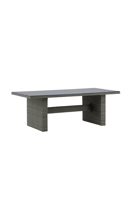 Padova Outdoor - Esstisch rechteckig - grau/Weidengeflecht - Outdoor - Esstische (rechteckig) - ALVAHOME