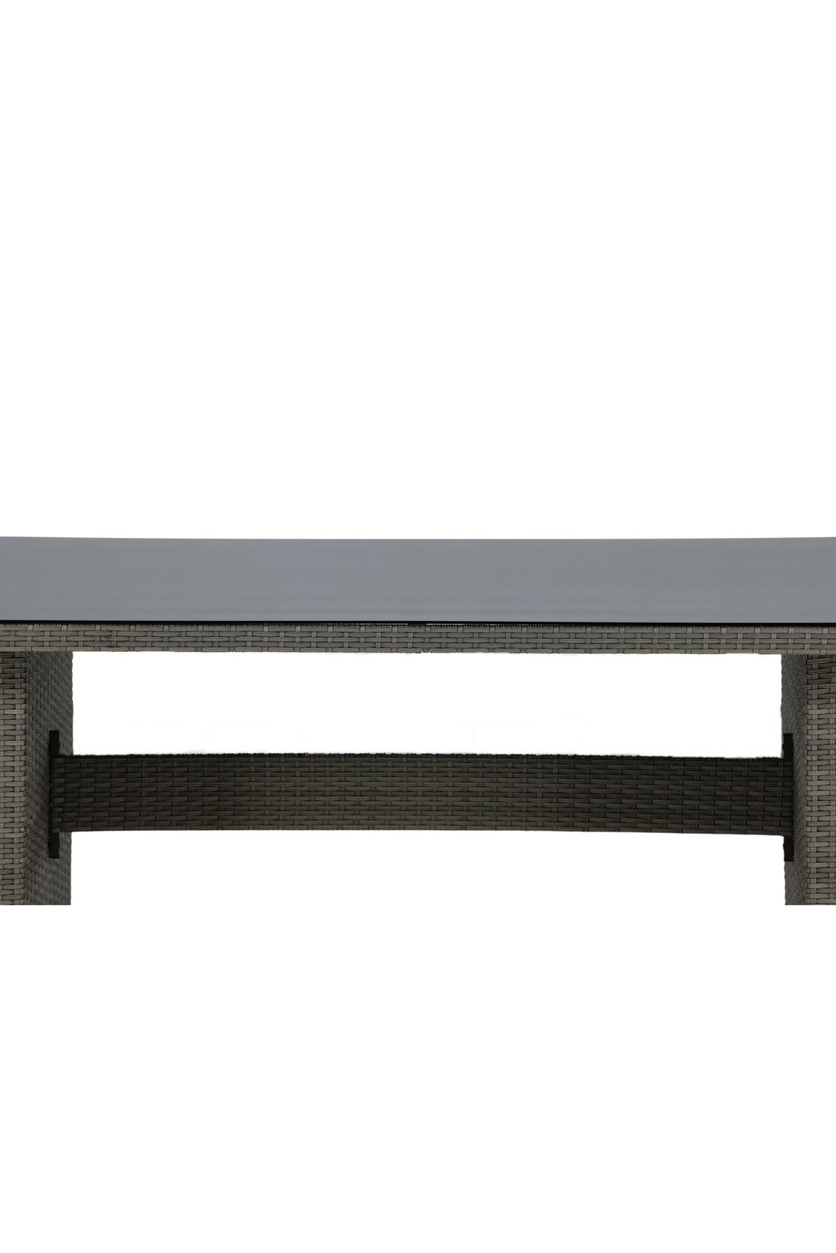 Padova Outdoor - Esstisch rechteckig - grau/Weidengeflecht - Outdoor - Esstische (rechteckig) - ALVAHOME