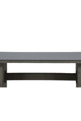 Padova Outdoor - Esstisch rechteckig - grau/Weidengeflecht - Outdoor - Esstische (rechteckig) - ALVAHOME
