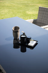 Padova Outdoor - Esstisch rechteckig - grau/Weidengeflecht - Outdoor - Esstische (rechteckig) - ALVAHOME