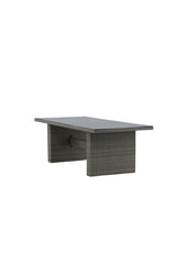 Padova Outdoor - Esstisch rechteckig - grau/Weidengeflecht - Outdoor - Esstische (rechteckig) - ALVAHOME
