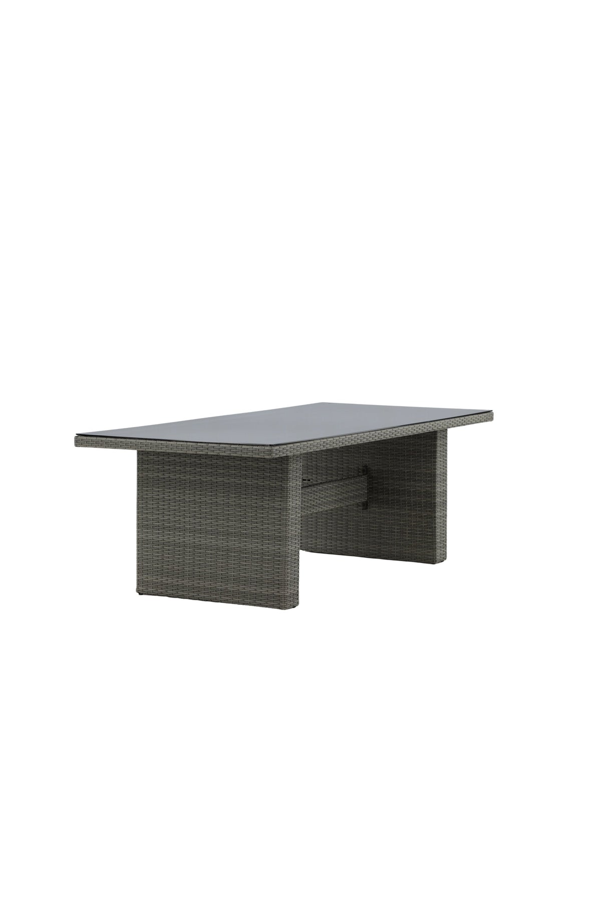 Padova Outdoor - Esstisch rechteckig - grau/Weidengeflecht - Outdoor - Esstische (rechteckig) - ALVAHOME