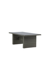 Padova Outdoor - Esstisch rechteckig - grau/Weidengeflecht - Outdoor - Esstische (rechteckig) - ALVAHOME