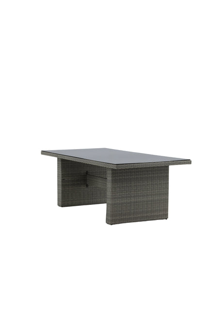 Padova Outdoor - Esstisch rechteckig - grau/Weidengeflecht - Outdoor - Esstische (rechteckig) - ALVAHOME
